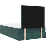 vidaXL Okvir za krevet s madracima tamnozeleni 120x190 cm baršunasti | shoptok.hr