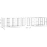 Vanjski kavez za pse od pocinčanog čelika 21,78 m² | shoptok.hr