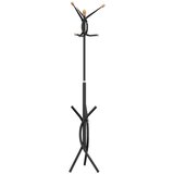  Stalak za kapute crni 176 cm od željeza obloženog prahom | shoptok.hr