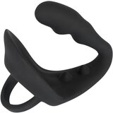Black Velvets Black Velvet - valovit analni dildo s penisom in obročem za moda (črn) | Shoptok.si