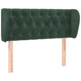 vidaXL uzglavlje s ušima tamnozeleno 93x23x78/88 cm baršunasto | shoptok.hr