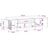  LED TV kabinet Crna Konstruirano drvo | shoptok.hr