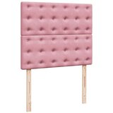 vidaXL Okvir za krevet s madracima ružičasti 120 x 190 cm baršunasti | shoptok.hr