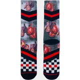 XPOOOS Black and Red Men's Socks