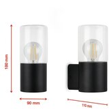 BRILONER 320505TF - Spoljna zidna svetiljka 1xE27/12W/230V IP44 crna | Eponuda.com