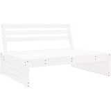 vidaXL Vrtni sredinski kavč bel 120x80 cm trdna borovina, (20971644) | Shoptok.si