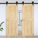  Vrata NARVIK 85 x 210 cm Čvrsta borovina (neobrađena) Prirodna | shoptok.hr