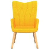  Stolica za opuštanje s osloncem za noge boja senfa od tkanine | shoptok.hr