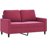  2-dijelni set sofa s jastucima crvena boja vina baršunasti | shoptok.hr