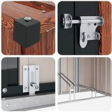  Drvarnica za bicikle 3 pcs Smeđa 215 x 206 x 157 cm Metal | shoptok.hr