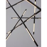 Nova Luce Crna metalna LED viseća svjetiljka s mogućnosti zatamnjivanja sa sjenilom od akrilnog stakla Raccio – | shoptok.hr