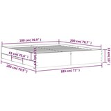  Okvir za krevet s ladicama boja hrasta 180x200 cm drveni | shoptok.hr
