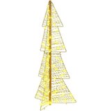 vidaXL Božično drevo med 100 LED Toplo bela 120 cm PET | Shoptok.si