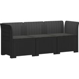  Dvosjedni vrtni sofa s jastucima u ratan izgledu PP Antracit | shoptok.hr