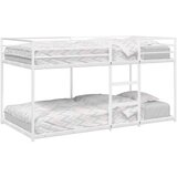 Krevet na kat bez madraca bijeli 100x190 cm čelik | shoptok.hr