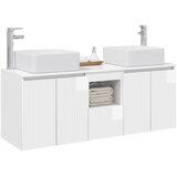 Set ormarića za kupaonicu 3 kom. Bijela visokog sjaja 49,5 x 41 x 63 cm | shoptok.hr