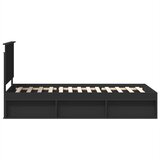  Krevetna konstrukcija Crna 100 x 200 cm Čvrsto borovo drvo | shoptok.hr