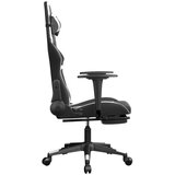  Gaming stol z oporo za noge črno in belo umetno usnje, (21152287) | Shoptok.si