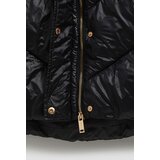 Marisse Quilted Vest With Hood And Zipper, Black | Shoptok.si