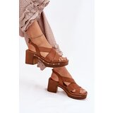 Zazoo Leather Heeled Sandals | Shoptok.si