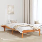  Krevet s okvirima i noćnim ormarićima Smeđa Vosak smeđa | shoptok.hr