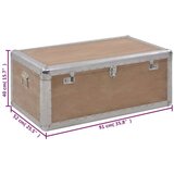  Kutija za pohranu od masivne jelovine 91 x 52 x 40 cm smeđa | shoptok.hr