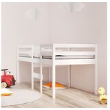  Visoka postelja bela 90x190 cm trdna borovina | Shoptok.si