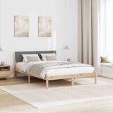  Okvir kreveta smeđe i tamnosivo 150 x 200 cm Masivna borovina | shoptok.hr