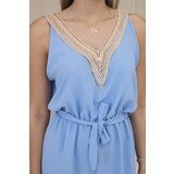 Kesi Włoski Short jumpsuit with decorative lace blue | shoptok.hr