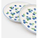 Sinsay Keramički tanjuri s motivom borovnica 2 pack | shoptok.hr