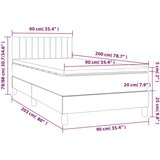  Krevet box spring s madracem LED krem 90x200 cm od tkanine | shoptok.hr