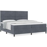 vzmetnica z osnovo s senom temno siva 200x200 cm žamet, (22052506) | Shoptok.si