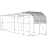  Kavez za piletinu uz zid Srebrna 800 x 200 x 215 cm | shoptok.hr