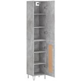  Visoka komoda siva betona 34,5x34x180 cm od konstruiranog drva | shoptok.hr