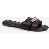 Boto Flat Women's Sandals With Strap And Golden Detail Black Kerenza | Shoptok.si