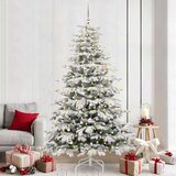 vidaXL Umjetno božićno drvce s nogom Bijelo 240 cm PE i PVC | shoptok.hr