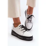 S. BARSKI White Platform Sneakers with Glossy Finish S.Barski