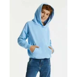 RUSSELL Błękitna bluza dziecięca z kapturem Hooded Sweatshirt