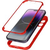 AVIZAR Ovitek iPhone 14 Pro, zadnji del iz pleksiglasa z Rdec obrobo, (20616152) Cene