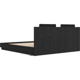  Okvir kreveta s uzglavljem s uzglavljem Crni hrast 200 x 200 cm | Eponuda.com