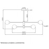 Vesta 393 visilica 8*G9 mesing+crna | Eponuda.com