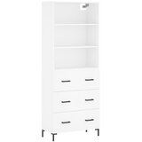 Visoka komoda bijela 69,5x34x180 cm konstruirano drvo | shoptok.hr