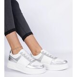 Gemre Silver women's sneakers with thick soles Dolla | Shoptok.si