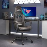 Gaming stol z oporo za noge črno in sivo umetno usnje, (21377251) | Shoptok.si