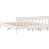  Okvir kreveta bez madraca bijeli 200x200 cm od masivne borovine | shoptok.hr