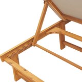 vidaXL Ležalnik taupe trden akacijev les in tekstilen | Shoptok.si