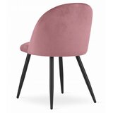 BELLO stolica - tamno ružičasti baršun / crne noge x 1 | shoptok.hr