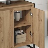  Kopalniška omarica z vrati Oreh 60 x 30 x 60 cm Konstruiran les, (5000092617) | Shoptok.si
