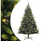  Umjetno savitljivo božićno drvce s 300 LED dioda Zelena 240 cm | shoptok.hr