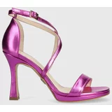 Baldowski Usnjeni sandali vijolična barva